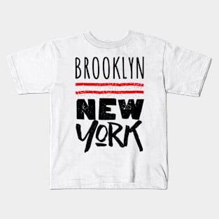 Brooklyn  / Retro Typography Design Kids T-Shirt